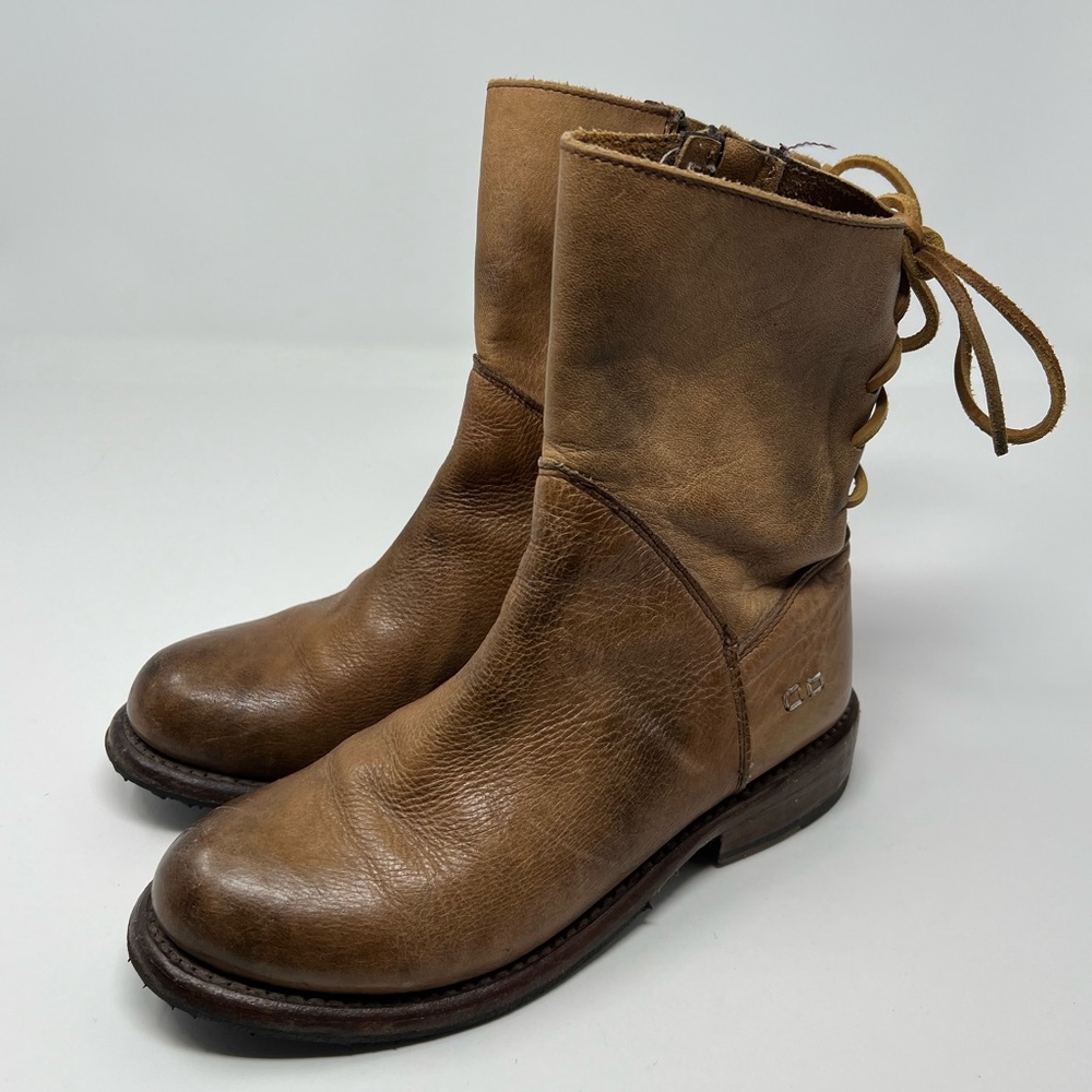Bed|Stu Cheshire leather lace back boot